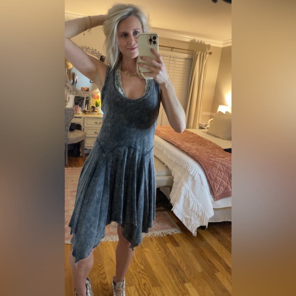 Vintage Havana Grey Distressed Dress Size M